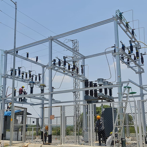 Electrical yard works contractors in Hyderabad providing switchyard and distribution yard infrastructure services in Telangana