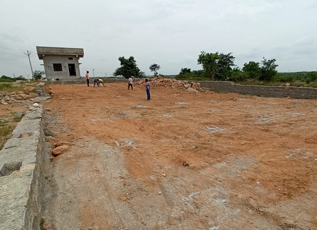 Equipment foundation construction works in Telangana for electrical infrastructure projects