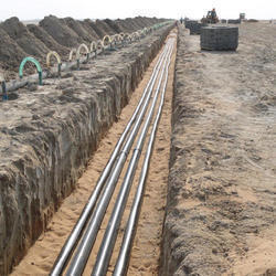 Underground UG cable laying works in Hyderabad with route marking and cable pulling support